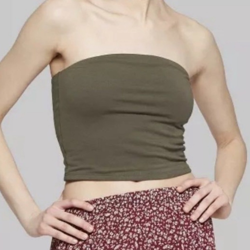 AEO Soft and sexy olive tube top